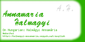 annamaria halmagyi business card